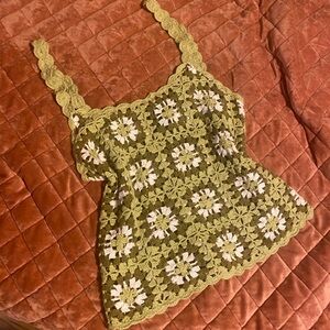 Vintage 90’s crochet knit tank top